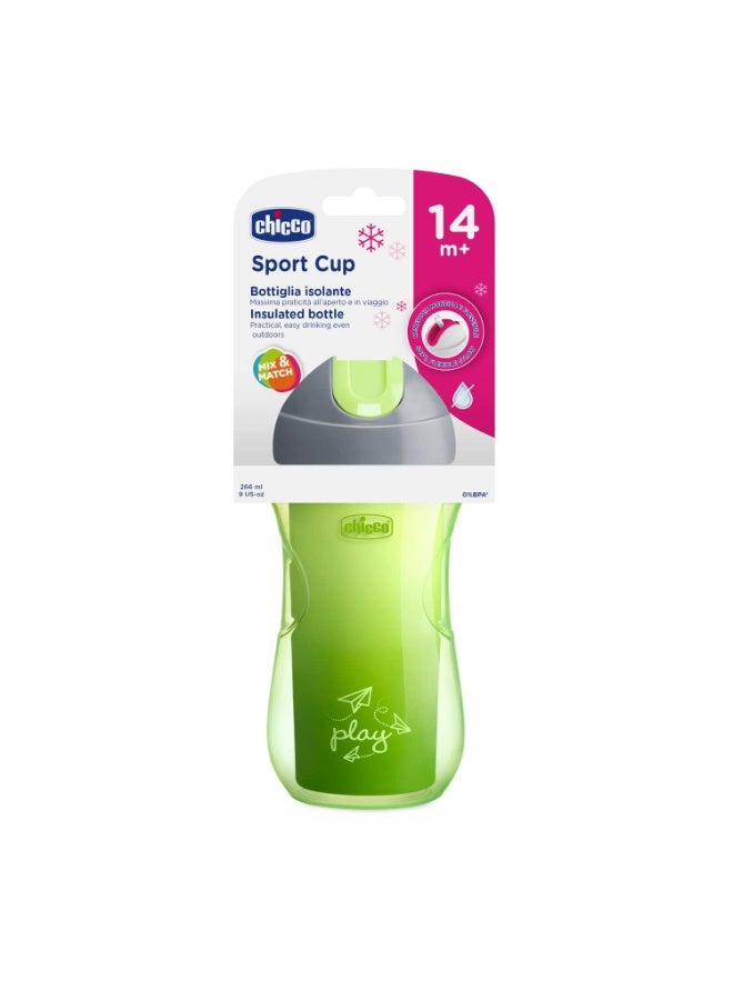 Chicco Sport Sipper Straw Cup for Kids, 266ml | Insulated bottle with Flexible Straw| Light weight | Green | 14 months to 2 years - Image 5